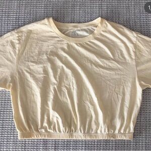 Joy Lab Yellow Cropped T-Shirt